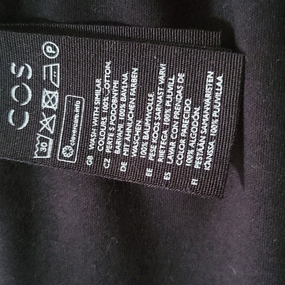 Cos black puff large sleeve dress size M - Picture 6 of 10